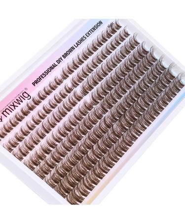 Buy Brown Lash Clusters Fluffy Eyelash Extensions 192pcs Wispy Cat Eye Lashes Left & Right Individual Lashes | International Shipping Available - Buy Online on GoSupps.com