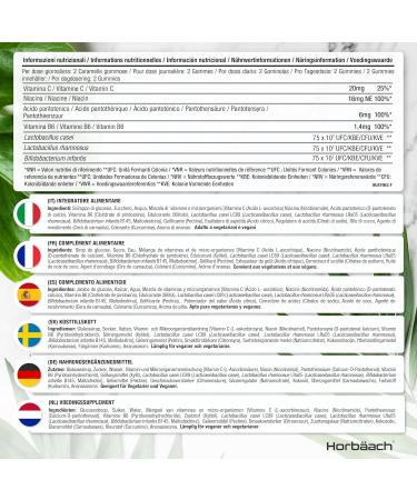 Probiotics Gummy Bears | 2 Billion CFU | Good Health Cultures with Lactobacillus Casei & Vitamins | 60 Tropical Flavors | Horbaach - Buy Online on GoSupps.com