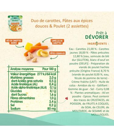 Bl dina - Morceaux D vorer - 10 petits plats pour b b - Repas midi et soir - D s 15 Mois - 7 recettes - Pack de 10 (L'emballage peut varier) - Buy Online on GoSupps.com