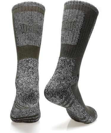 MIRMARU Men's 5 Pairs Outdoor Sports Hiking Crew Socks - Black, Charcoal, Olive - Large-X-Large - Buy Online on GoSupps.com