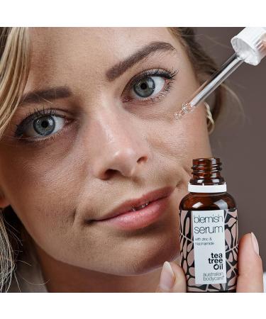 Niacinamide Serum 10% + 1% Zinc - 30 ml | With Tea Tree Oil | For pimples blackheads and blemishes | Ensures a healthy complexion smaller pores and smooth skin | For all skin types - Buy Online on GoSupps.com