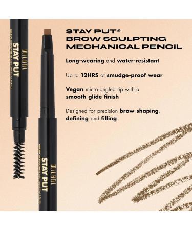 Milani Stay Put Brow Sculpting Pencil - Medium Brown | Cruelty-Free Long-Lasting Eyebrow Definition | International Shipping Available - Buy Online on GoSupps.com