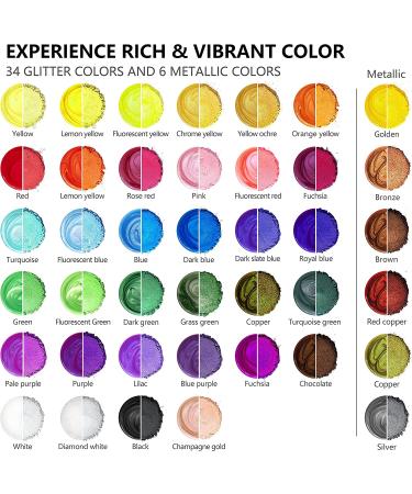 Mica Powder- 40 Colors Glitter Pigment for Resin, Soap & Candle Making, Lip Gloss - Cosmetic Grade Color Pigment 5g - Buy Online on GoSupps.com