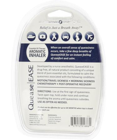 QueaseEase Aromatic Inhaler Essential Oil Therapy - Grey, 0.07 Fl Oz (Pack of 1) - Buy Online on GoSupps.com