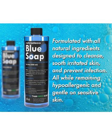 RetroDeco Ultra Concentrated 16.9oz Blue Soap Tincture | Makes 1.3 Gallons | XL Squeeze Bottle | Skin & Piercings | USP Certified - Buy Online on GoSupps.com