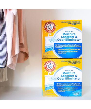 Arm & Hammer Hanging Moisture Absorber 6 Pack - Clean Burst, 16.1 oz. - Closet & Small Room Odor Eliminator - Buy Online on GoSupps.com