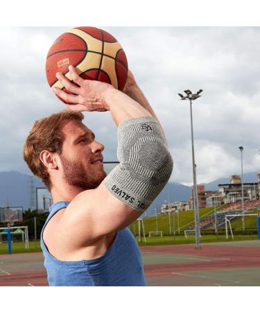 Vital Salveo Fitness Mild Compression Elbow Sleeve Brace - Medium (1PC) for Joint Protection - Ideal for Athletes - International Shipping Available - Buy Online on GoSupps.com