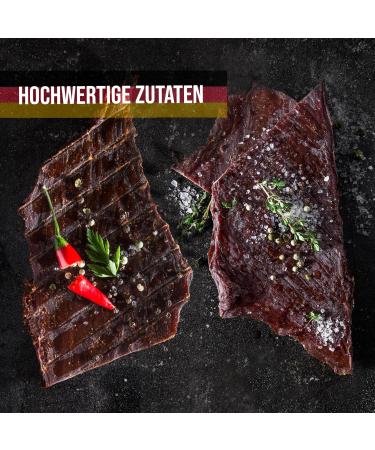The Meat Makers Beef Jerky Steak Mix 200g - High Protein Dried Beef Snack - Gourmet D rrfleisch for Ultimate Flavor - Buy Online on GoSupps.com