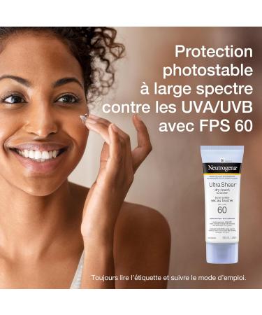 Neutrogena Ultra Sheer Dry-Touch Sunscreen Lotion Broad Spectrum SPF 60 UVA/UVB Protection Oxybenzone-Free Light Water Resistant Non-Comedogenic & Non-Greasy 88 mL - Buy Online on GoSupps.com