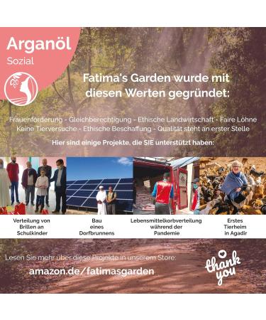 Fatima's Garden 100% Organic Argan Oil 30ml | Anti-Aging Moisturizer for Face Hair Body & Nails | International Shipping Available - Buy Online on GoSupps.com