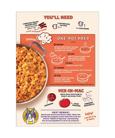 Annie's One-Pot Pasta Pizza Mac with Hidden Veggies - 8 Pack, 6.8 oz - Buy Online on GoSupps.com