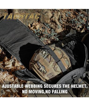 Tactical Helmet Bag Pack - Multi-Purpose Molle Storage for Combat Helmets - Black - Buy Online on GoSupps.com