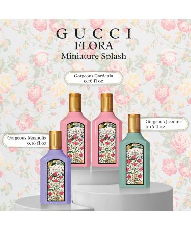 Gucci Flora Perfume for Women Variety Gift Set Mini Splashes 4 X 0.16 Fl oz Gardenia x2+Jasmine+Magnolia - Buy Online on GoSupps.com