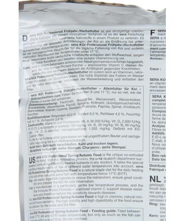 Sera Koi Professional Spring/Autumn Fish Feed 1000g | Easily Digestible Immune Support & Illness Prevention | Optimal Winter Preparation for Pond Fish - Buy Online on GoSupps.com