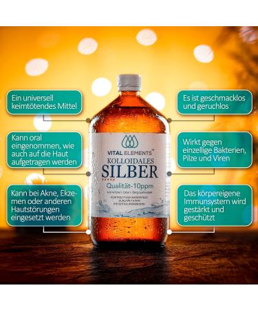 Buy Colloidal Silver 500ml | High Dose 10 ppm Silver Water in Brown Glass Bottle with 30ml Spray | Free E-Book Included | International Shipping Available - Buy Online on GoSupps.com