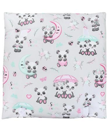 Tuptam Baby Diaper Pad - 70x70 cm - Pandas with Umbrella | Includes 2 Terry Notes | International Shipping Available - Buy Online on GoSupps.com