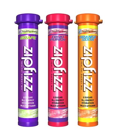 Zipfizz Healthy Energy Drink Mix Variety Pack - 30 Count, Hydration with B12 and Multi Vitamins - 0.38 Ounce Each - Buy Online on GoSupps.com