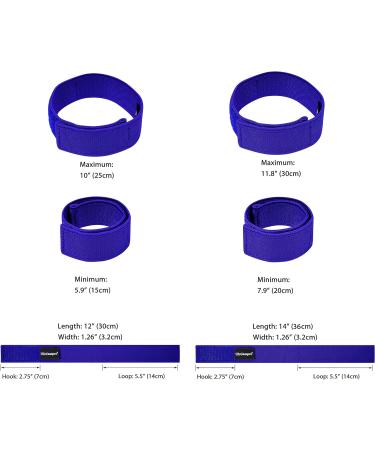 Shop WisdomPro Elastic Belt Bands - 1 Pair Velcro Fasteners for Trousers & Sleeves | Blue Ideal for Fishing Cycling & Wading - Buy Online on GoSupps.com