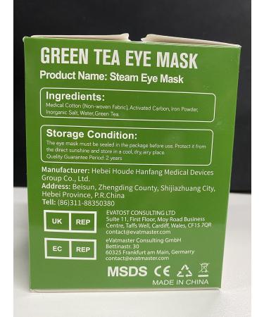 Heated Eye Mask for Fast Dry Eye Relief - 16 Pack Self-Heating Eye Masks - Travel Ready Eye Treatment - Green Tea Scent - Buy Online on GoSupps.com