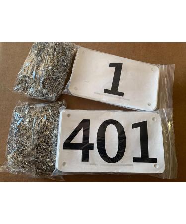BlueFootedTiming Race Numbers Official Competitor tryout tyvek bib Numbers 1-100  Set of 100  4"x7"  Industry Standard tyvek tearproof & Waterproof. 001-500 - Buy Online on GoSupps.com