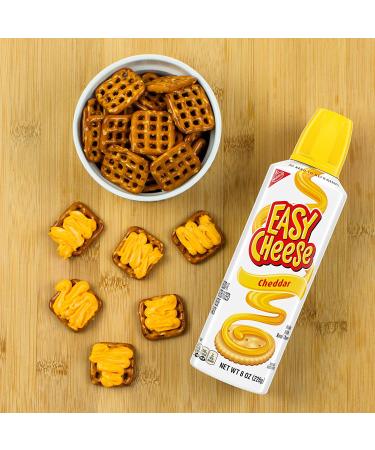 Easy Cheese Cheddar Cheese Snack 8 oz Cans - Pack of 12 | Delicious & Convenient Snack - Buy Online on GoSupps.com