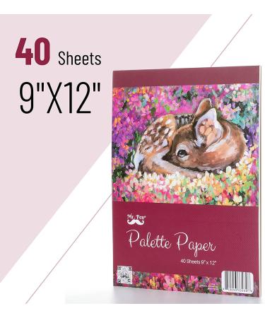 Mr. Pen Palette Pad 9x12 - 40 Sheets | Palette Paper for Acrylic, Oil, and Watercolor Painting - Buy Online on GoSupps.com