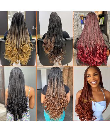 8 Packs Pre-stretched French Curly Braiding Hair 26 Ombre Crochet Braids Yaki Texture Extensions - 26 1B/30 - Buy Online on GoSupps.com