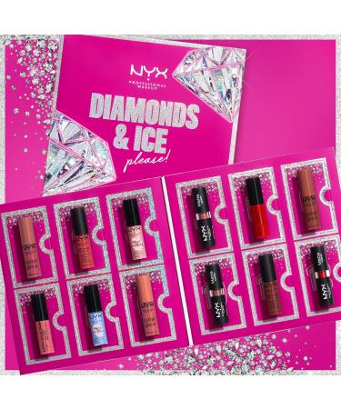 NYX PROFESSIONAL MAKEUP Diamonds & Ice 12 Day Lipstick Advent Calendar - International Shipping Available - Buy Online on GoSupps.com