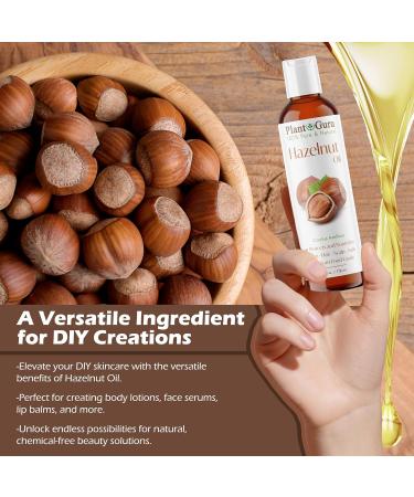 Plant Guru Hazelnut Oil 8 fl. oz. Cold Pressed 100% Pure Natural Carrier - Skin Face Body And Hair Growth Moisturizer. Great For DYI Cream Lotions and Lip balm. - Buy Online on GoSupps.com