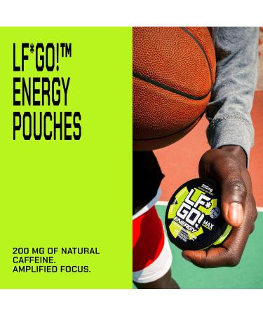 Energy Pouches - Caffeine Pouches with 200mg Natural Caffeine 6 Essential Vitamins & Minerals 0 Calories & Sugar - Strawberry Kiwi Flavor - 15 Pouches Per Can - Buy Online on GoSupps.com