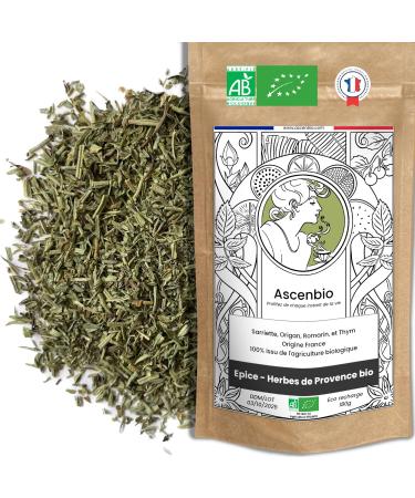 Ascenbio Ascenbio Organic Herbs of Provence Pure Southern France 180 g Prepared and packaged in France Biodegradable packaging