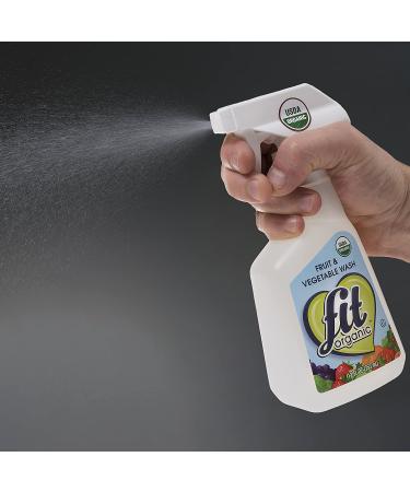 Fit Organic Produce Wash 12 oz Spray - Pack of 6 | Fruit & Vegetable Cleaner, Pesticide & Wax Remover - Buy Online on GoSupps.com