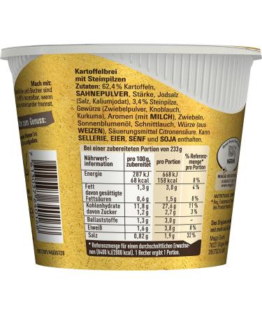 Maggi 5 Minutes Terrine Potato Porridge with Porcini Mushrooms - Instant Potato Puree Ready Meal Hearty Snack 8-Pack - Buy Online on GoSupps.com