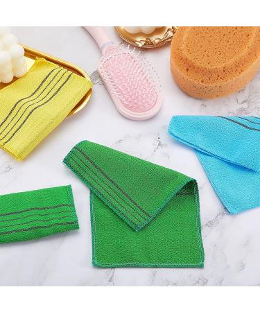 10-Piece Korean Exfoliating Bath Mitt Set - Double Sided Body Scrub Gloves for Spa Shower - Multi Color Dead Skin Towels - Buy Online on GoSupps.com