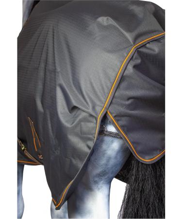 Marengos by Bucas 1200d Irish Turnout Rug - Waterproof Gray/Orange Rain Blanket 155cm | Durable Outdoor Horse Blanket - Buy Online on GoSupps.com