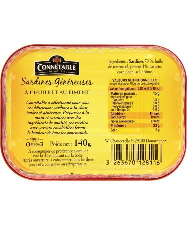 Constable Generous Sardines with Chili Pepper Box 140 g - Pack of 6 - Buy Online on GoSupps.com