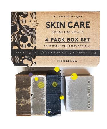Men's shower gel collection: natural stiffener - black detoxification soap dead sea & tone - nourishing & palm oil -free - solid shower gel for men - for personal care cleaning & care