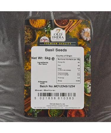 Old India Basil Seeds 5kg - High-Quality Bulk Pack - Buy Online on GoSupps.com