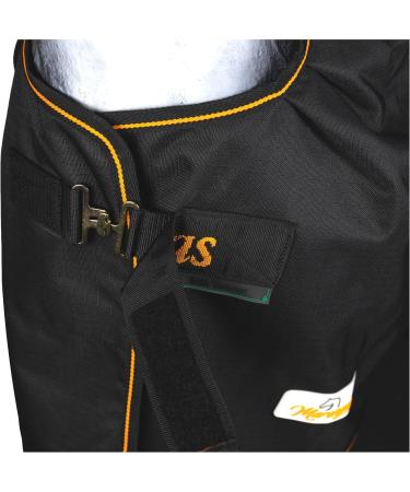 Marengos by Bucas 1200D Winter Blanket | Breathable Waterproof Turnout | Black/Orange | Size 135cm (100g/m Filling) - Buy Online on GoSupps.com
