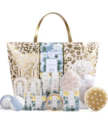 Spa Gift Baskets, Spa Luxetique Spa Gifts for Women, 15pcs Spa Gift Set Includes Bath Bombs, Essential Oil, Hand Cream, Bath Salt and Luxury Tote Bag, Gift for Women