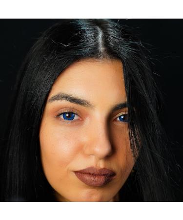 Shop Crazy Blue Colored Contact Lenses | Anime Hydrogel Lenses for Carnival & Halloween | 2 Pieces + Lens Containers | No Prescription Needed - Buy Online on GoSupps.com