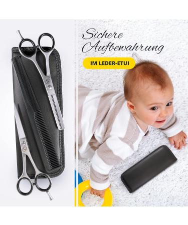 Forgewerk Hair Scissors Set | Professional Sharp & Precise Hair Cutting Scissors for Men & Women | Includes Case for Perfect Hairstyles - Buy Online on GoSupps.com