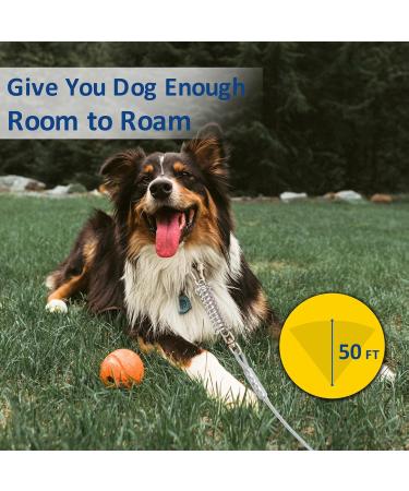 Myaxbd 15.2m Dog Leash - Durable Long Leash with Shock-Damping Spring for Large Dogs | Ideal for Outdoor Courtyard Camping & Training - Silver Size L - Buy Online on GoSupps.com