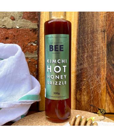 Kimchi Hot Honey Drizzle 200g - Locally Sourced Blossom Honey & Kimchi Brine for Zingy Dishes | The Scottish Bee Company - Buy Online on GoSupps.com
