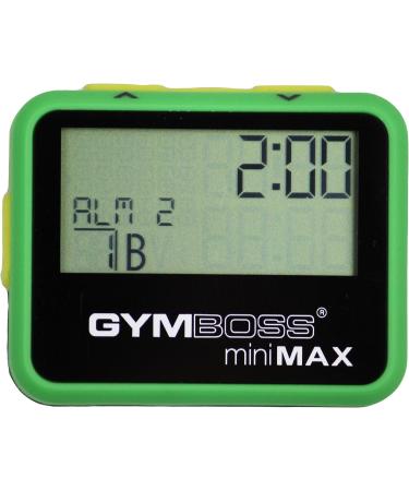 Buy Gymboss Minimax Interval Timer & Stopwatch - Green-Yellow Soft Coating | Perfect for Workouts & Training | International Shipping Available - Buy Online on GoSupps.com