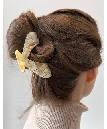 High-Quality 10 cm Large Claw Clip for Women - Perfect Hair Accessory for Thick Hair - Stylish White Hair Jewelry - Buy Online on GoSupps.com