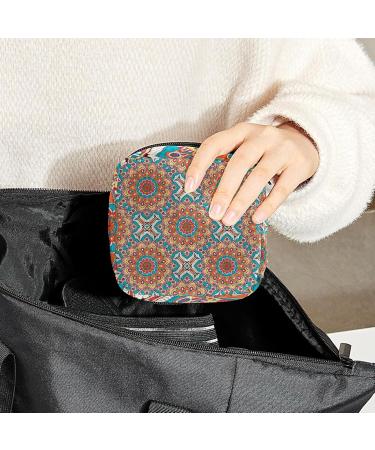 Women's Ethnic Flower Pattern Period Kit - Portable Storage Pockets & Stillpad Holder | Stylish Feminine Product Bag - Buy Online on GoSupps.com