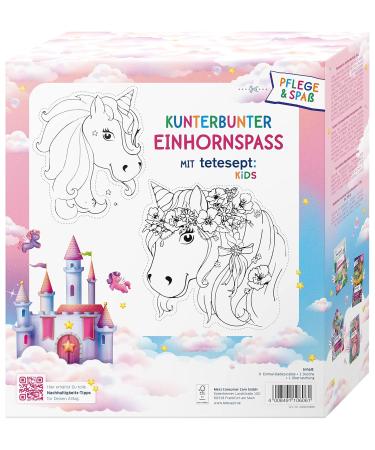 Tetesept Kids Gift Box My Unicorn | Best Children Bathing Additive Set | Sparkling Pool Bubble Bath Shower & Bracelet | Skin-Care Recipe - 10 Sets: Strawberry Cherry Peach - Buy Online on GoSupps.com