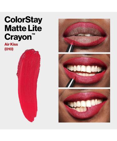 REVLON ColorStay Matte Lip Crayon in Air Kiss - Smudgeproof, Water-Resistant & Non-Drying - Includes Built-in Sharpener - 1 Count - Buy Online on GoSupps.com