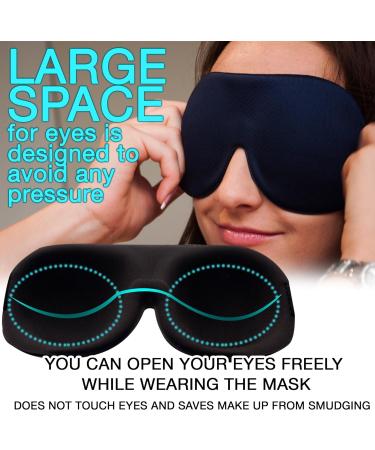DreamHeaven 3D Sleep Mask & Ear Plugs Kit - 2-Pack, 100% Light Block, Contoured Design - Men & Women, Soft Memory Foam, Travel Eye Mask - Buy Online on GoSupps.com